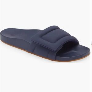 Olukai Sunbeam Navy Blue Slide Sandals, NWT, Women’s Size 9